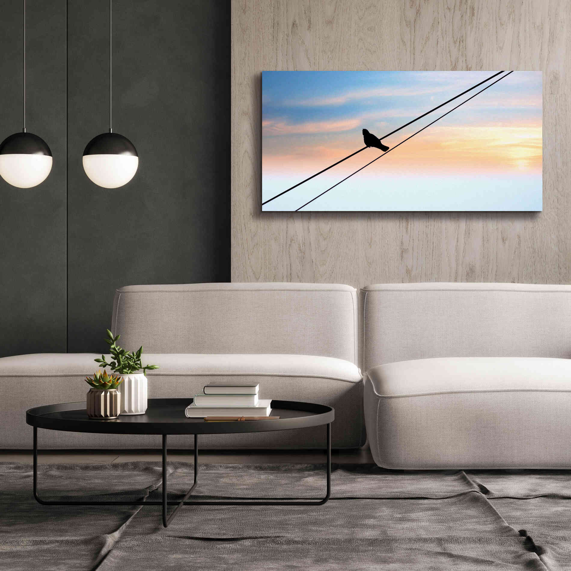 'Sunset Watching' by Epic Portfolio, Giclee Canvas Wall Art,60x30