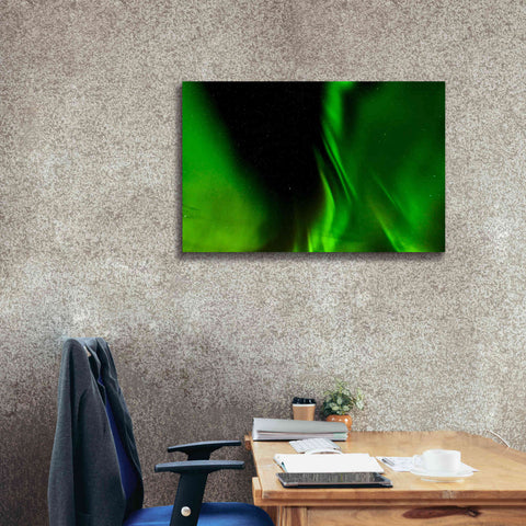 Image of 'A Beautiful Green Aurora Borealis' by Epic Portfolio, Giclee Canvas Wall Art,40x26