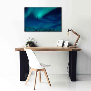 'Amazing Northern Lights Blue' by Epic Portfolio, Giclee Canvas Wall Art,40x26