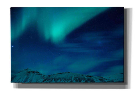 Image of 'Amazing Northern Lights Blue' by Epic Portfolio, Giclee Canvas Wall Art