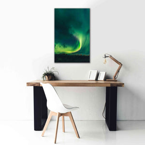 'Amazing Northern Lights Green' by Epic Portfolio, Giclee Canvas Wall Art,26x40