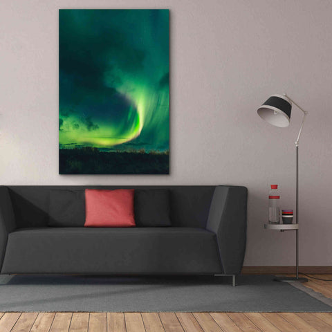 Image of 'Amazing Northern Lights Green' by Epic Portfolio, Giclee Canvas Wall Art,40x60