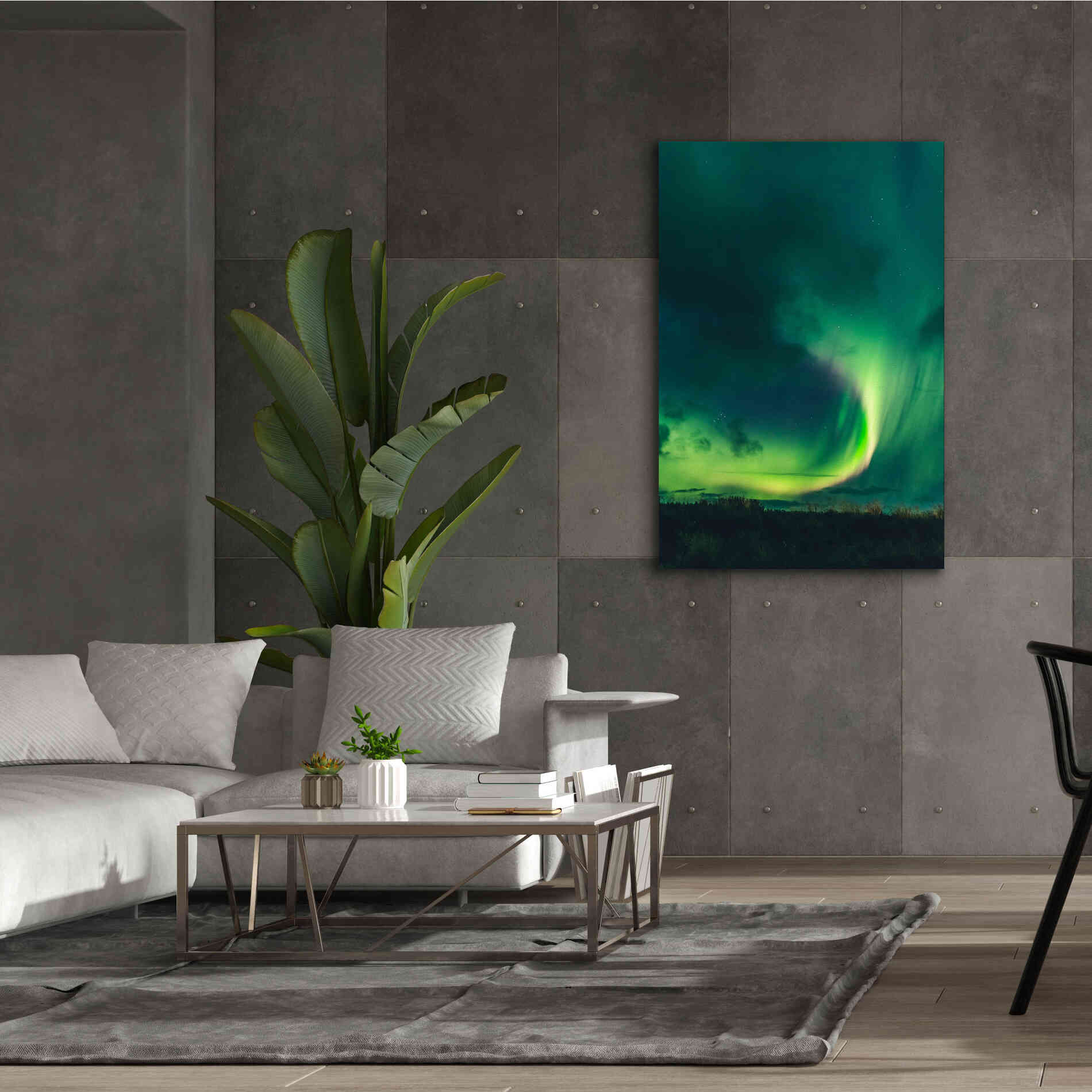 'Amazing Northern Lights Green' by Epic Portfolio, Giclee Canvas Wall Art,40x60