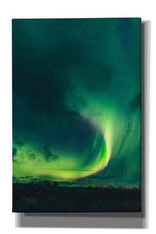 Image of 'Amazing Northern Lights Green' by Epic Portfolio, Giclee Canvas Wall Art