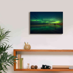 'Amazing View On The Northern Lights' by Epic Portfolio, Giclee Canvas Wall Art,18x12