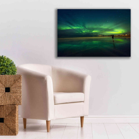 Image of 'Amazing View On The Northern Lights' by Epic Portfolio, Giclee Canvas Wall Art,40x26