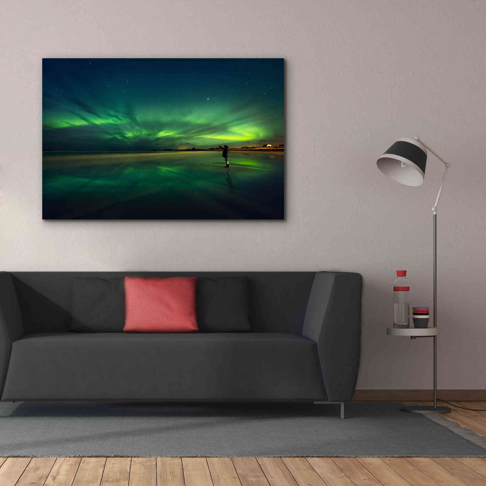 'Amazing View On The Northern Lights' by Epic Portfolio, Giclee Canvas Wall Art,60x40