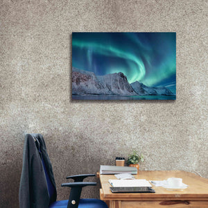 'Aurora Borealis In Norway Green' by Epic Portfolio, Giclee Canvas Wall Art,40x26