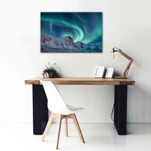 'Aurora Borealis In Norway Green' by Epic Portfolio, Giclee Canvas Wall Art,40x26