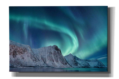 Image of 'Aurora Borealis In Norway Green' by Epic Portfolio, Giclee Canvas Wall Art