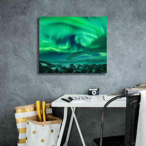 'Aurora Borealis Over Ocean' by Epic Portfolio, Giclee Canvas Wall Art,24x20