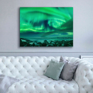 'Aurora Borealis Over Ocean' by Epic Portfolio, Giclee Canvas Wall Art,54x40