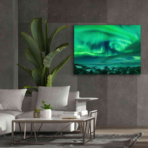 'Aurora Borealis Over Ocean' by Epic Portfolio, Giclee Canvas Wall Art,54x40
