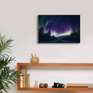 'Colorful Polar Arctic Northern Lights' by Epic Portfolio, Giclee Canvas Wall Art,18x12