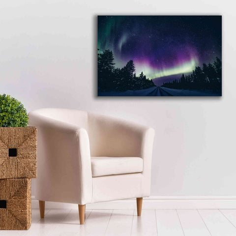 Image of 'Colorful Polar Arctic Northern Lights' by Epic Portfolio, Giclee Canvas Wall Art,40x26