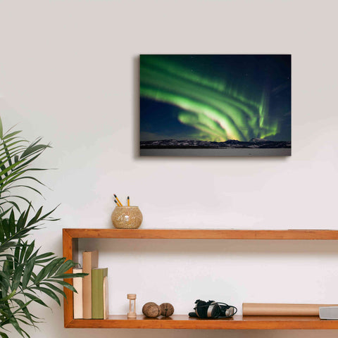 Image of 'Dancing Northern Lights' by Epic Portfolio, Giclee Canvas Wall Art,18x12