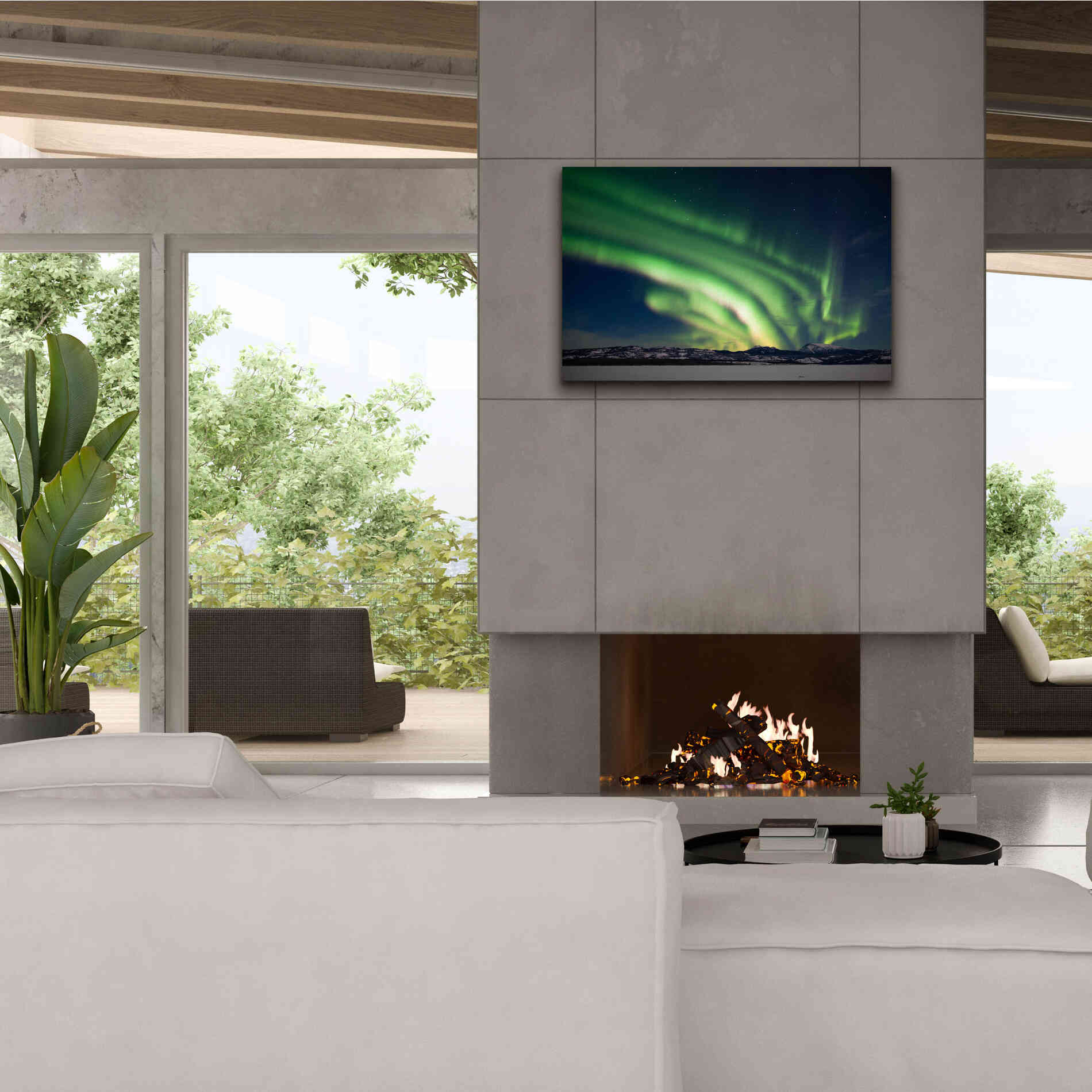 'Dancing Northern Lights' by Epic Portfolio, Giclee Canvas Wall Art,40x26