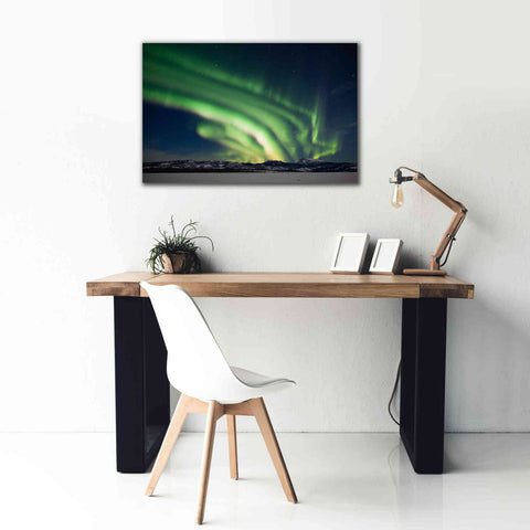 Image of 'Dancing Northern Lights' by Epic Portfolio, Giclee Canvas Wall Art,40x26