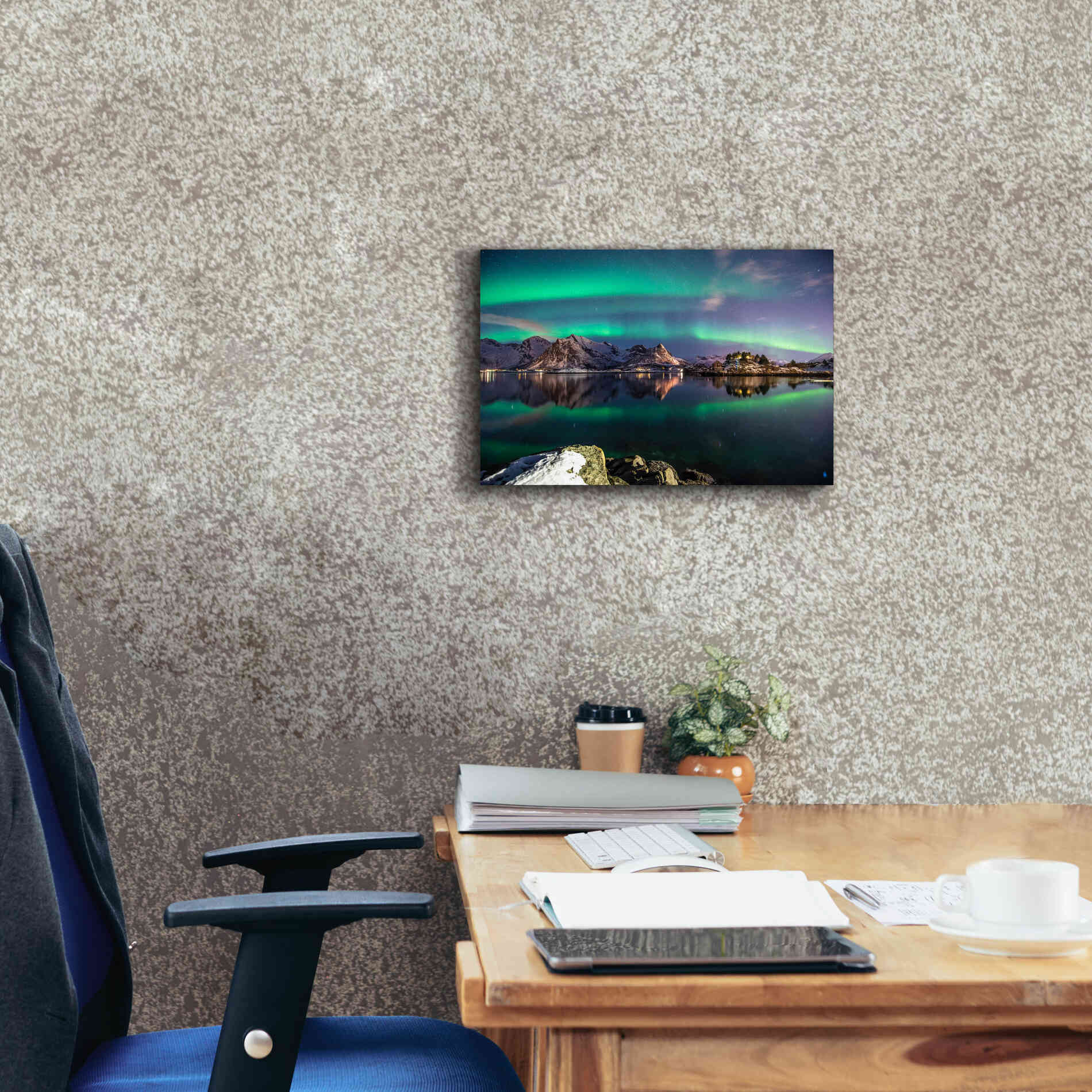 'Northern Light Aurora Borealis' by Epic Portfolio, Giclee Canvas Wall Art,18x12