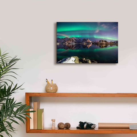 Image of 'Northern Light Aurora Borealis' by Epic Portfolio, Giclee Canvas Wall Art,18x12