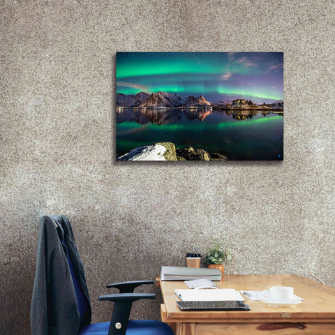 Image of 'Northern Light Aurora Borealis' by Epic Portfolio, Giclee Canvas Wall Art,40x26