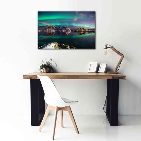 Image of 'Northern Light Aurora Borealis' by Epic Portfolio, Giclee Canvas Wall Art,40x26