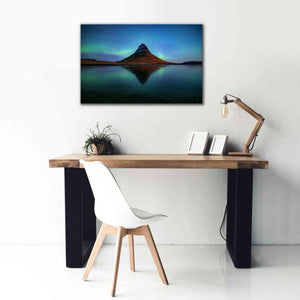 'Northern Light Aurora Borealis Over Kirkjufell 2' by Epic Portfolio, Giclee Canvas Wall Art,40x26