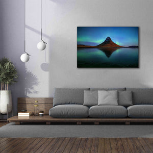 'Northern Light Aurora Borealis Over Kirkjufell 2' by Epic Portfolio, Giclee Canvas Wall Art,60x40