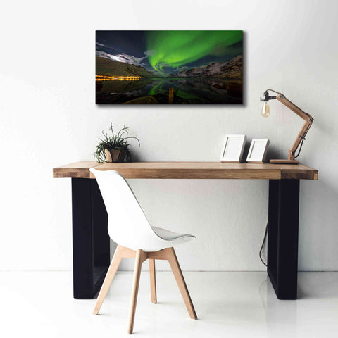 Image of 'Northern Lights 1' by Epic Portfolio, Giclee Canvas Wall Art,40x20