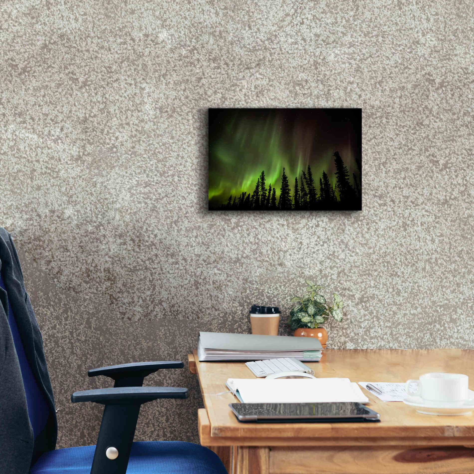 'Northern Lights 2' by Epic Portfolio, Giclee Canvas Wall Art,18x12