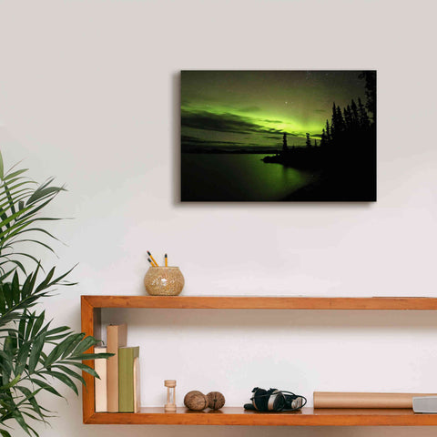 Image of 'Northern Lights 4' by Epic Portfolio, Giclee Canvas Wall Art,18x12