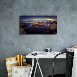 'Northern Lights 6' by Epic Portfolio, Giclee Canvas Wall Art,24x12