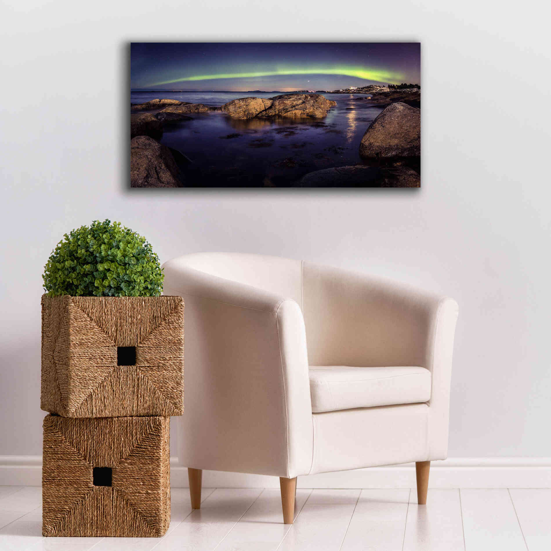 'Northern Lights 6' by Epic Portfolio, Giclee Canvas Wall Art,40x20