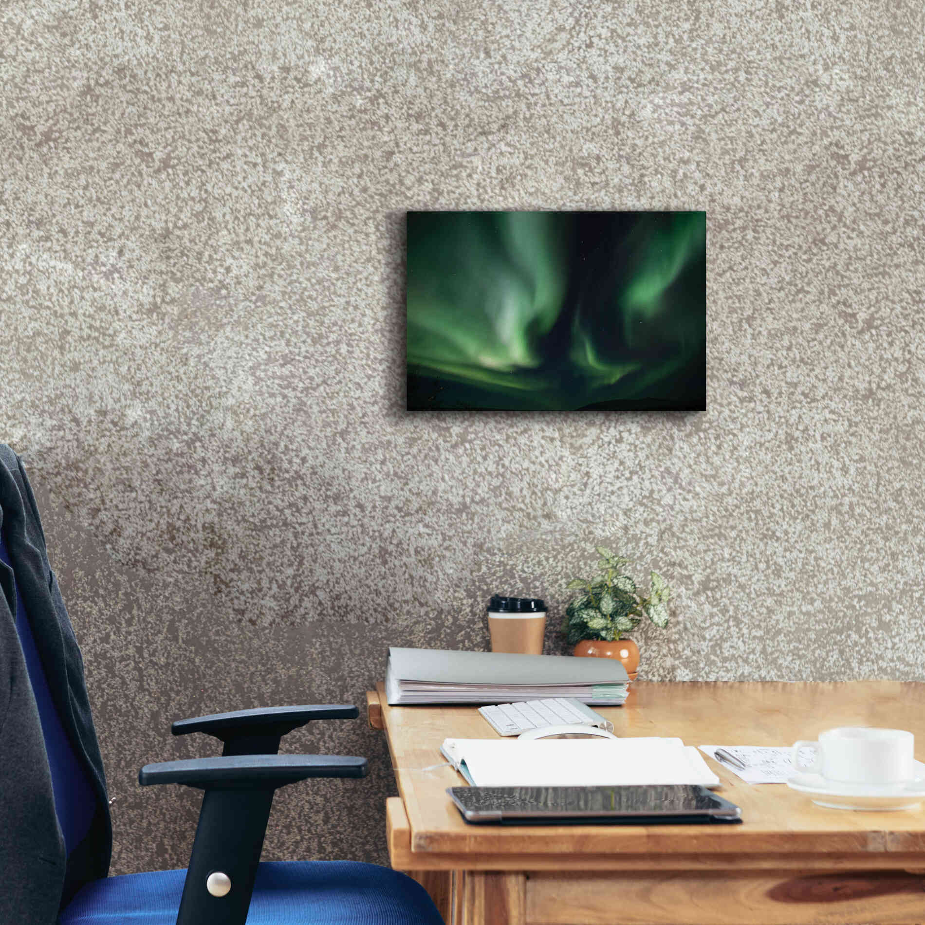 'Northern Lights 8' by Epic Portfolio, Giclee Canvas Wall Art,18x12