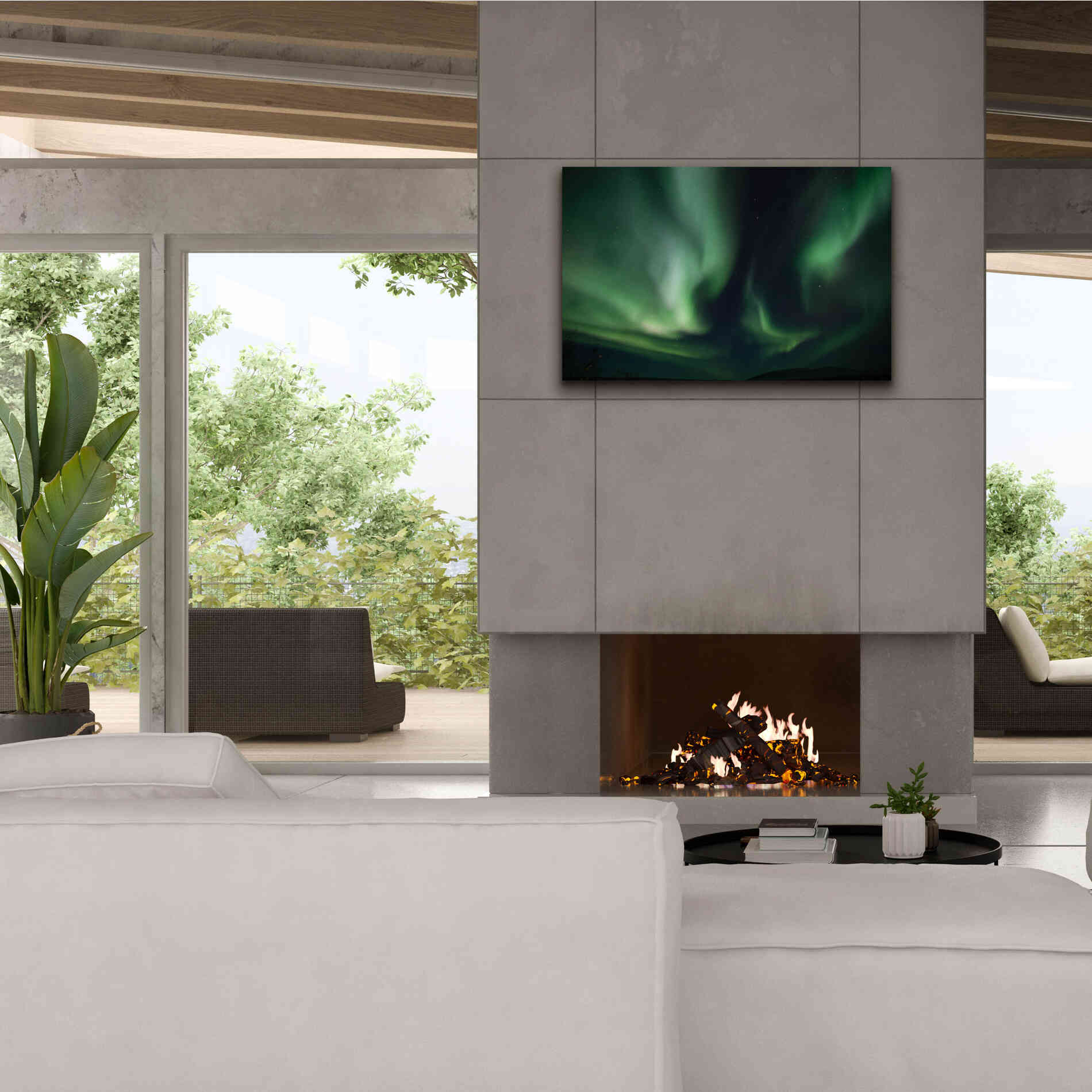 'Northern Lights 8' by Epic Portfolio, Giclee Canvas Wall Art,40x26