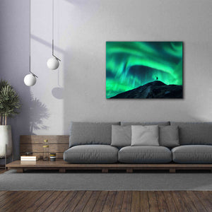 'Northern Lights And Woman' by Epic Portfolio, Giclee Canvas Wall Art,54x40