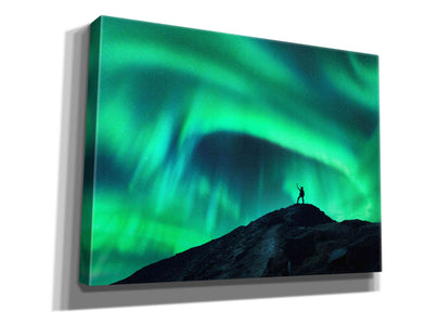 'Northern Lights And Woman' by Epic Portfolio, Giclee Canvas Wall Art