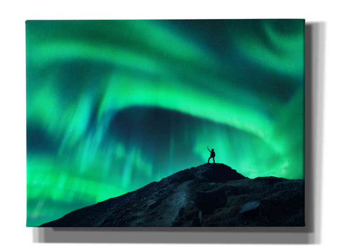 Image of 'Northern Lights And Woman' by Epic Portfolio, Giclee Canvas Wall Art