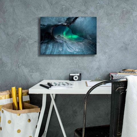 Image of 'Northern Lights Aurora Borealis 1' by Epic Portfolio, Giclee Canvas Wall Art,18x12