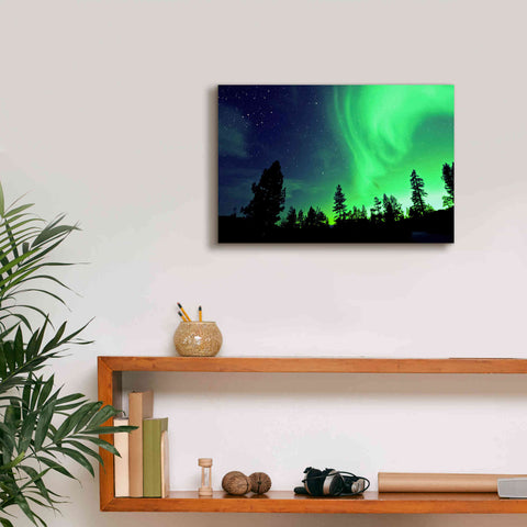 Image of 'Northern Lights Aurora Borealis 2' by Epic Portfolio, Giclee Canvas Wall Art,18x12