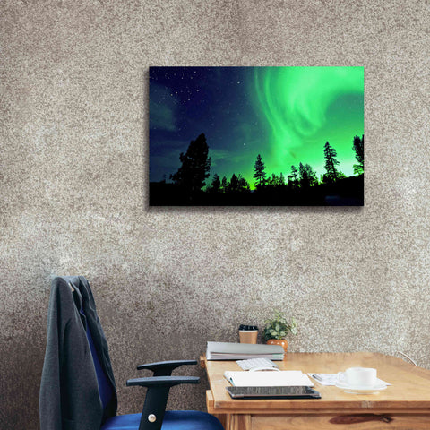 Image of 'Northern Lights Aurora Borealis 2' by Epic Portfolio, Giclee Canvas Wall Art,40x26