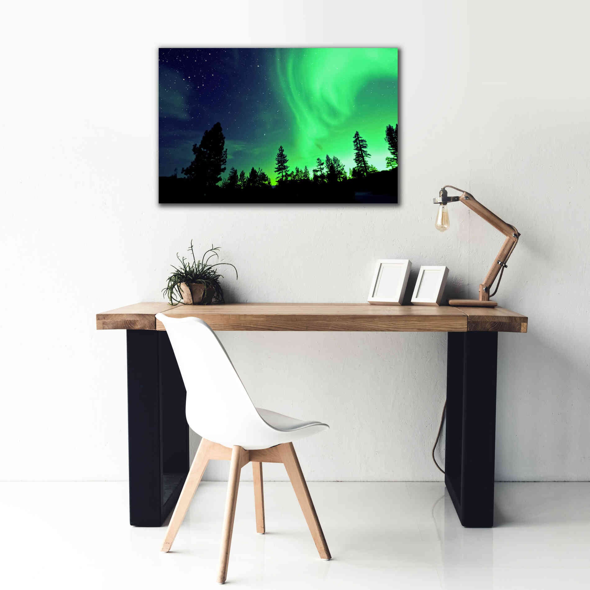 'Northern Lights Aurora Borealis 2' by Epic Portfolio, Giclee Canvas Wall Art,40x26
