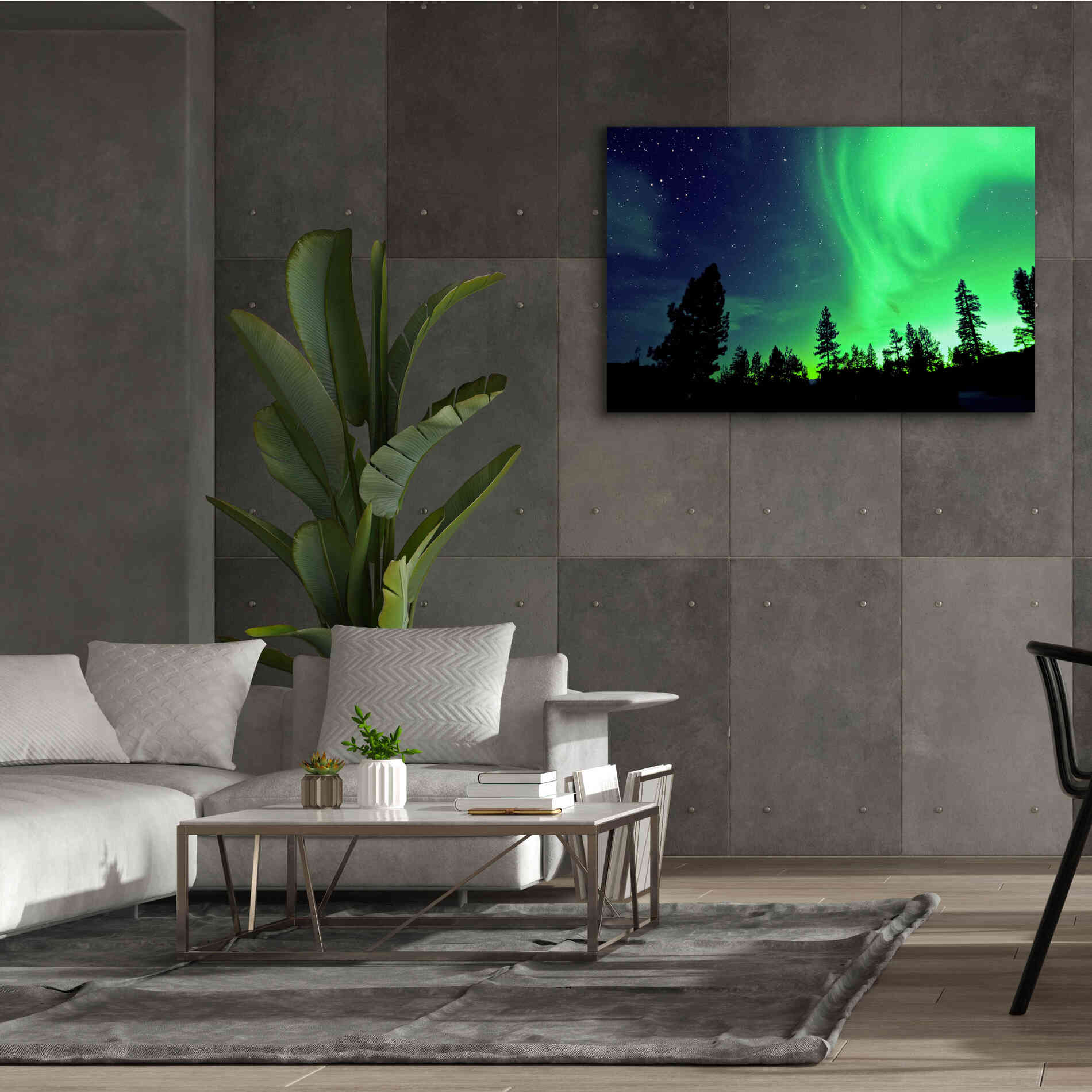 'Northern Lights Aurora Borealis 2' by Epic Portfolio, Giclee Canvas Wall Art,60x40