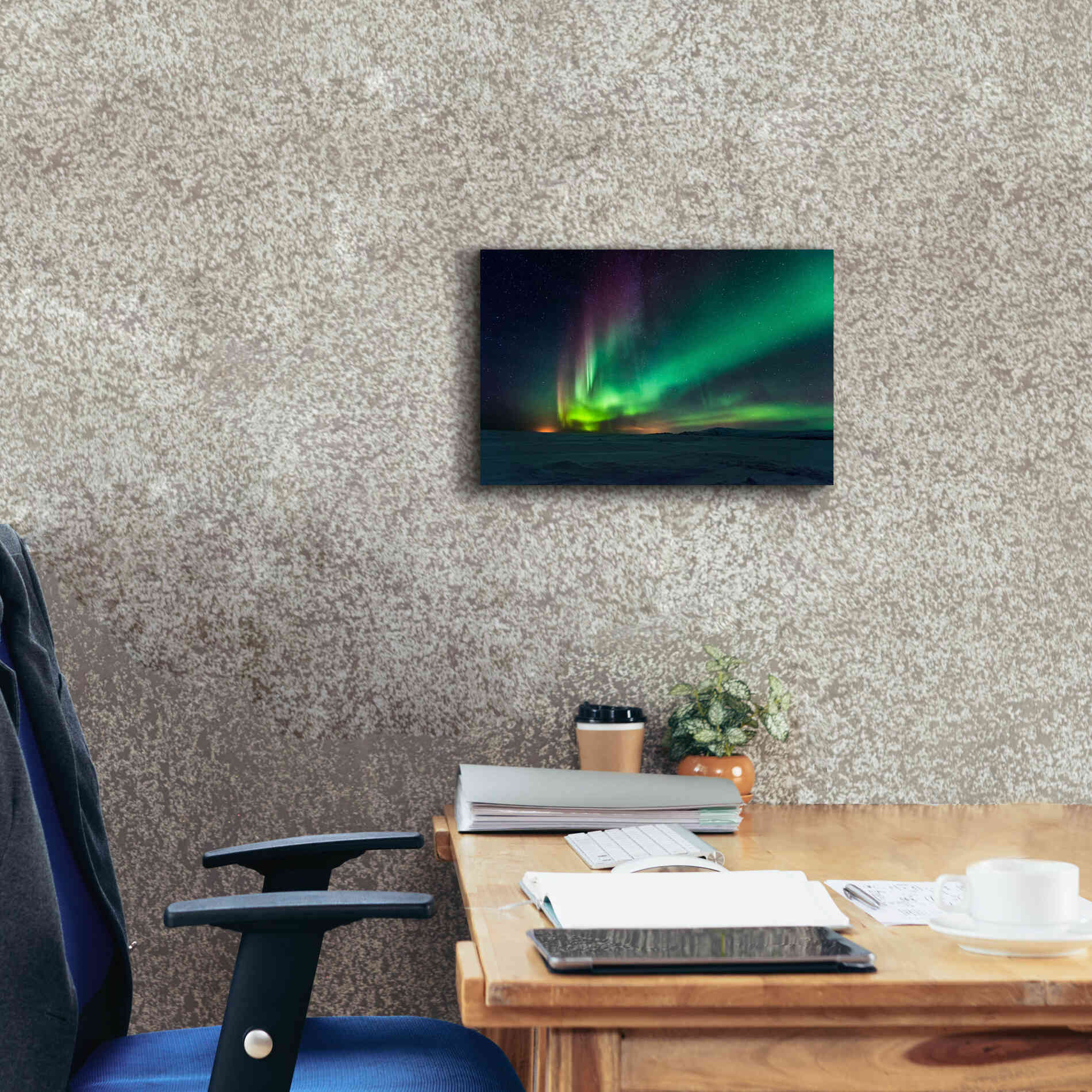 'Northern Lights Aurora Borealis 3' by Epic Portfolio, Giclee Canvas Wall Art,18x12