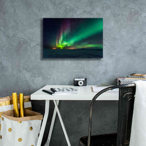 Image of 'Northern Lights Aurora Borealis 3' by Epic Portfolio, Giclee Canvas Wall Art,18x12