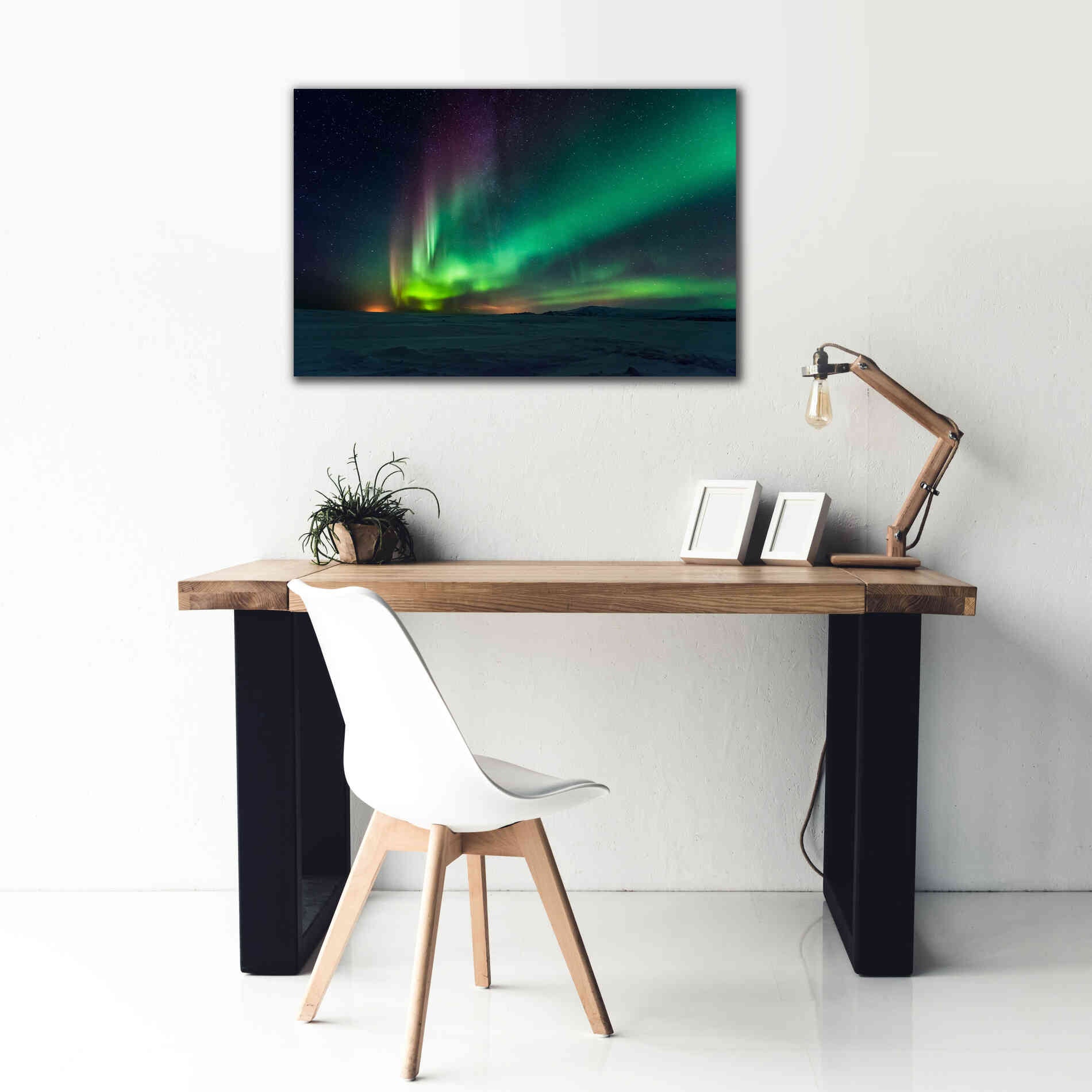 'Northern Lights Aurora Borealis 3' by Epic Portfolio, Giclee Canvas Wall Art,40x26