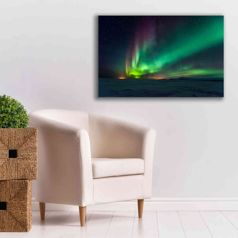 Image of 'Northern Lights Aurora Borealis 3' by Epic Portfolio, Giclee Canvas Wall Art,40x26