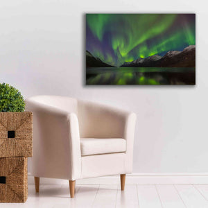 'Northern Lights In Ersfjorden' by Epic Portfolio, Giclee Canvas Wall Art,40x26