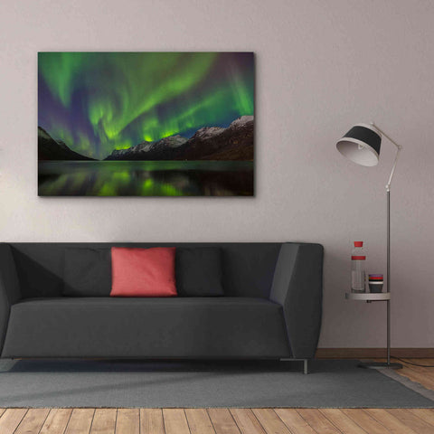 Image of 'Northern Lights In Ersfjorden' by Epic Portfolio, Giclee Canvas Wall Art,60x40