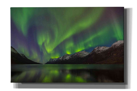 Image of 'Northern Lights In Ersfjorden' by Epic Portfolio, Giclee Canvas Wall Art